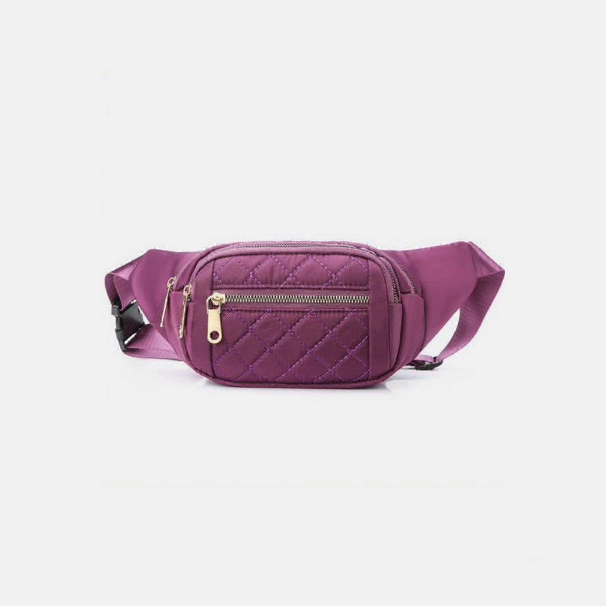 Zenana Quilted Multi Pocket Waist Belt Bag - Apparel & AccessoriesTrendsi