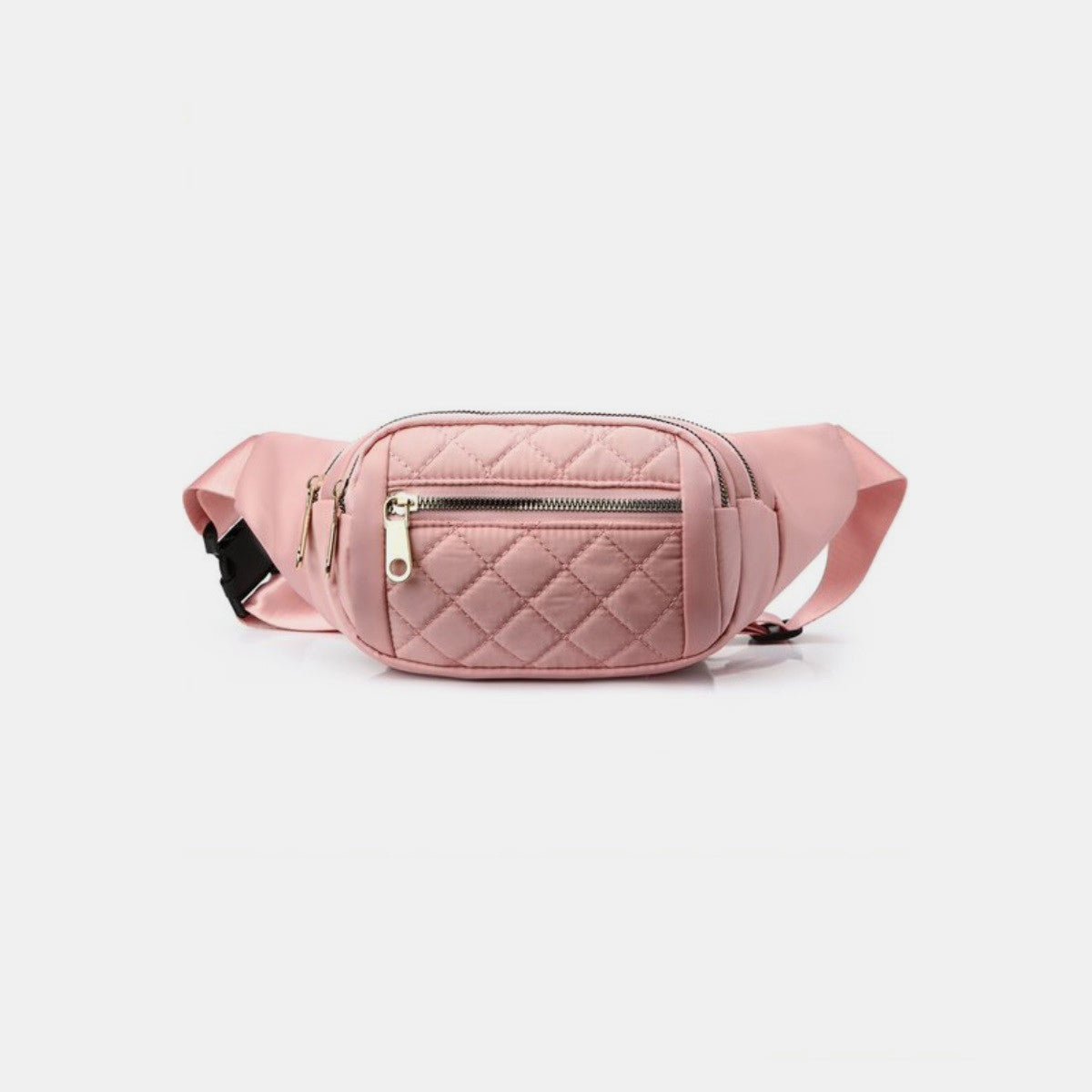 Zenana Quilted Multi Pocket Waist Belt Bag - Apparel & AccessoriesTrendsi