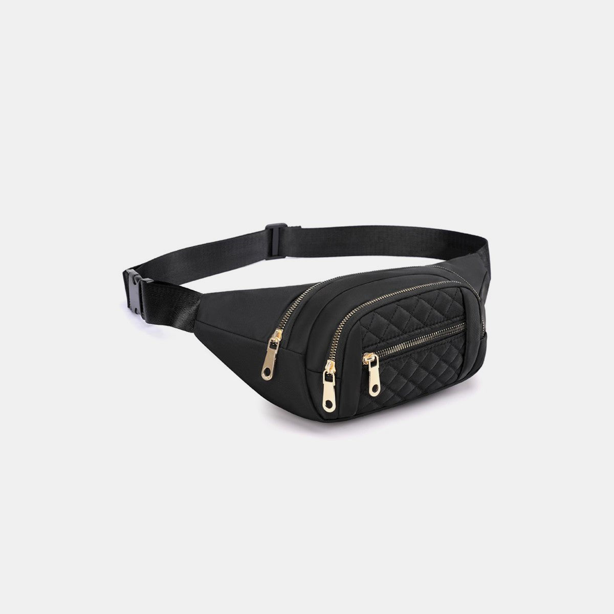 Zenana Quilted Multi Pocket Waist Belt Bag - Apparel & AccessoriesTrendsi