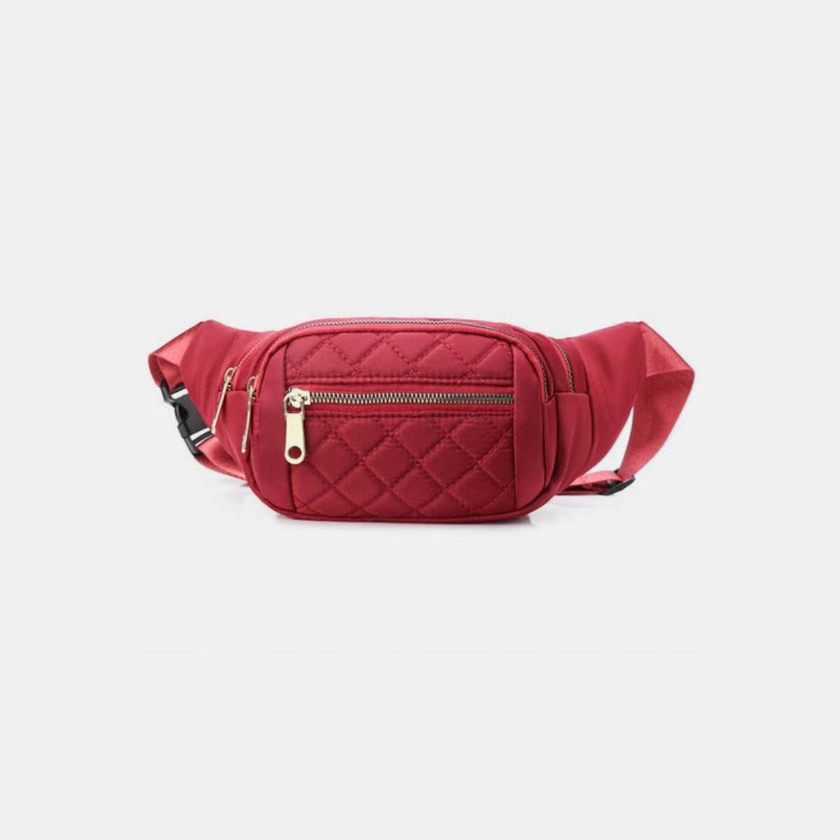 Zenana Quilted Multi Pocket Waist Belt Bag - Apparel & AccessoriesTrendsi