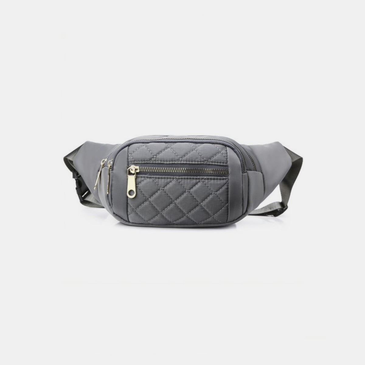 Zenana Quilted Multi Pocket Waist Belt Bag - Apparel & AccessoriesTrendsi