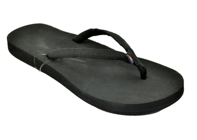 Rainbow Women's LOW CLOUD Soft Rubber Top Polyester Strap Flip flop Sandal - Comfy Shoes 