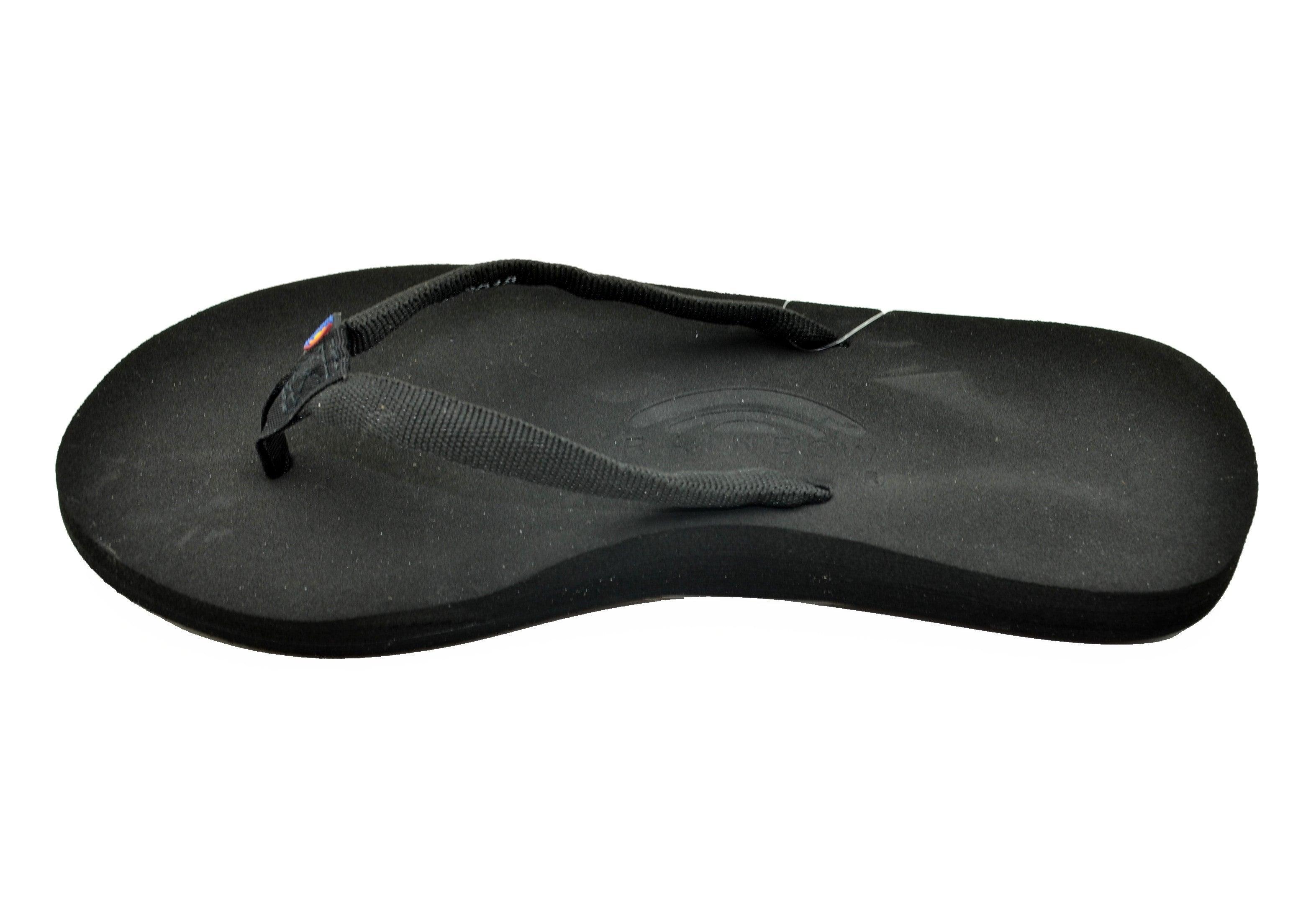 Rainbow Women's LOW CLOUD Soft Rubber Top Polyester Strap Flip flop Sandal - Comfy Shoes 