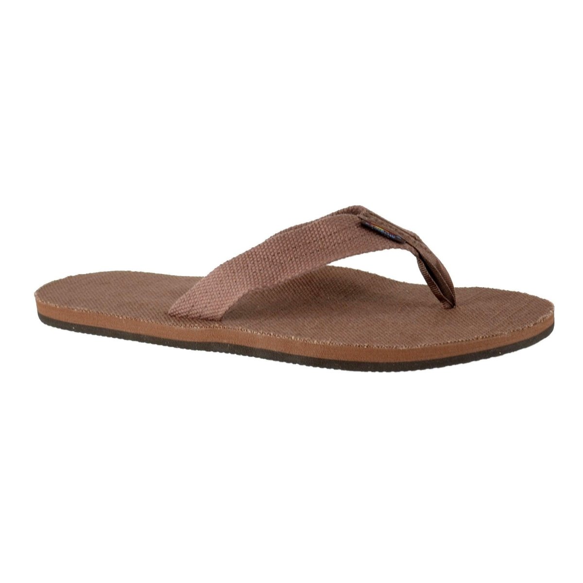Rainbow Sandals Men's Hemp Single Layer Brown Flipflop 1