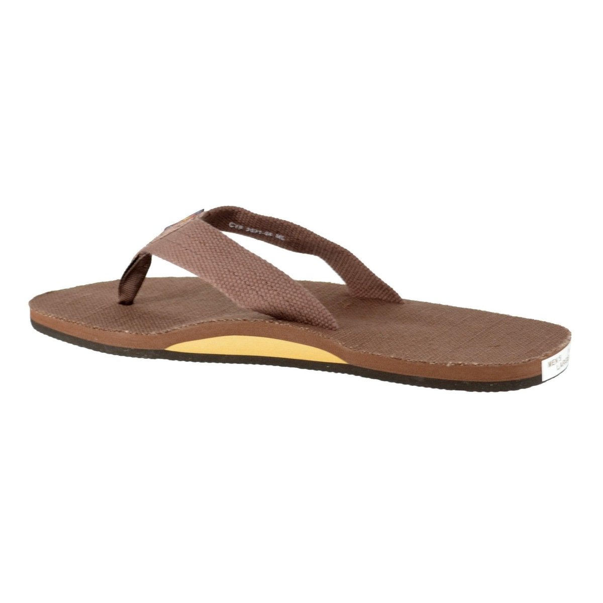 Rainbow Sandals Men's Hemp Single Layer Brown Flipflop 5