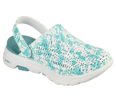 Skechers Go Walk 5 Fur 111001 Real Teal Green Women's Slipper Sandal 1