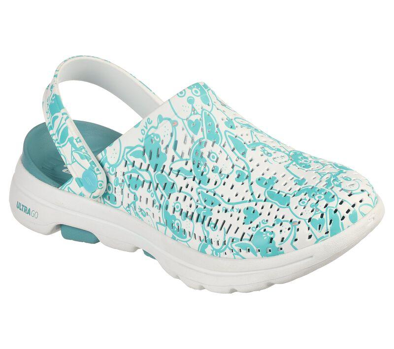 Skechers Go Walk 5 Fur 111001 Real Teal Green Women's Slipper Sandal 1