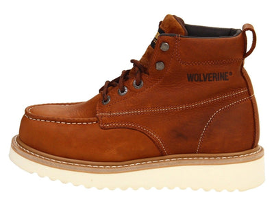 Wolverine Men's Moc-Toe Steel-Toe EH 6" Work Honey Boot W08289 3